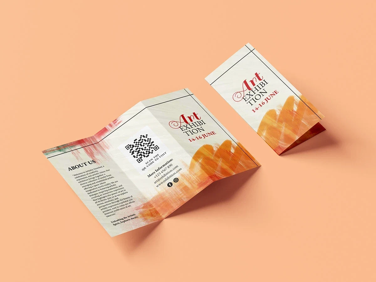 Art Exhibition Brochure editorial design presentation 1