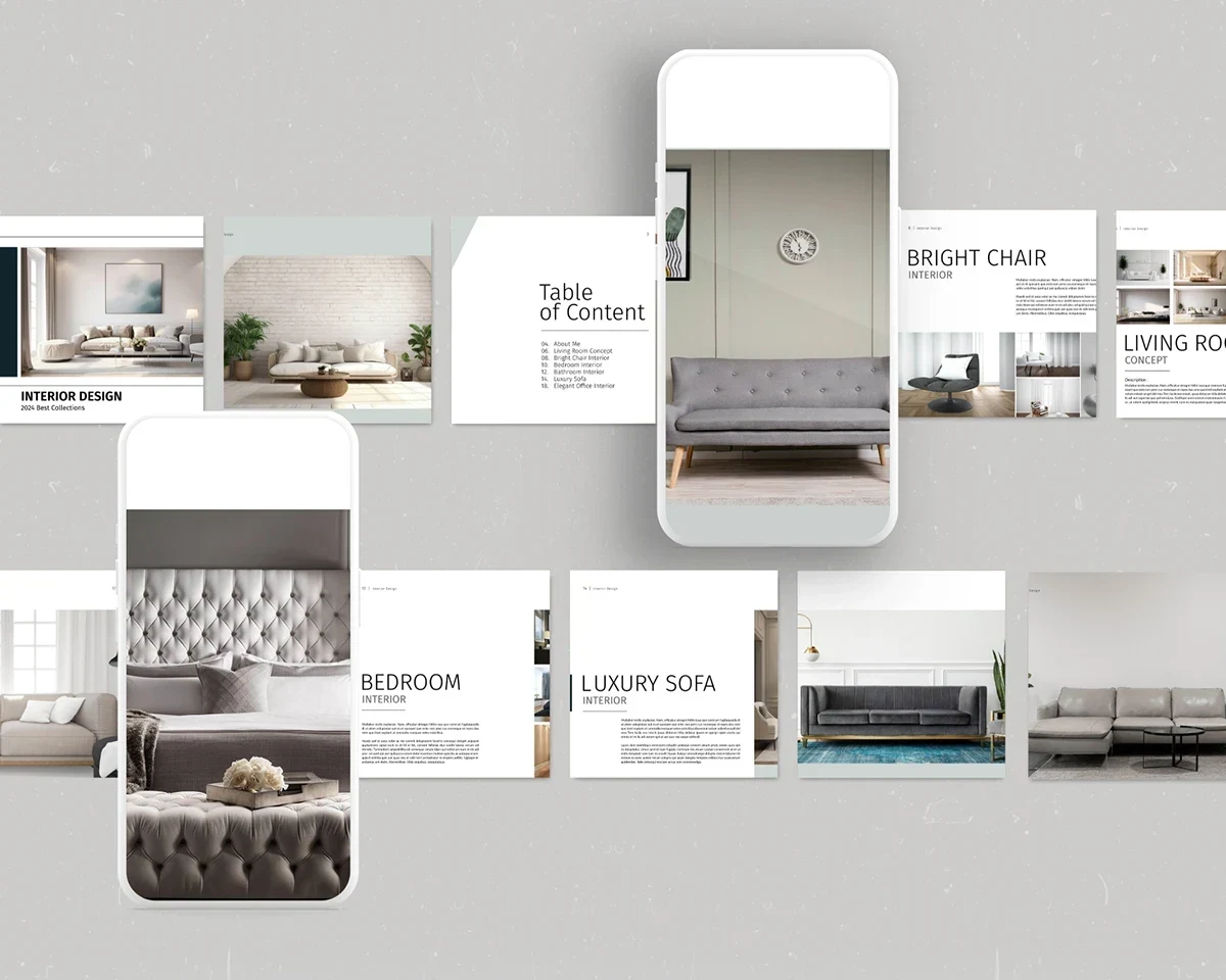 Interior Design Brochure editorial design presentation 1