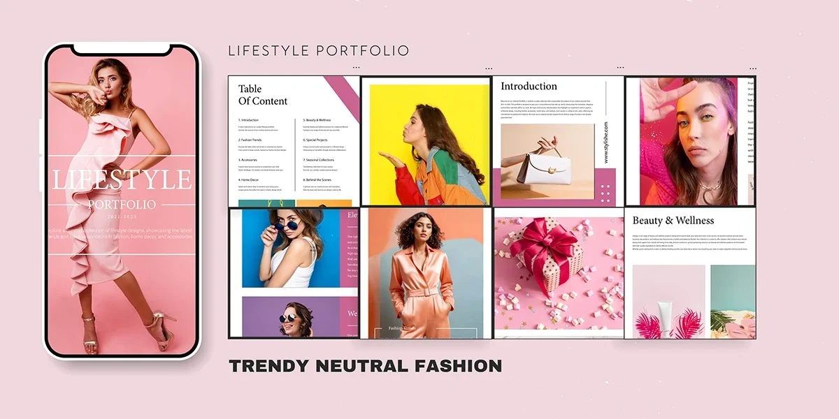 Lifestyle Editorial Portfolio editorial design presentation 1