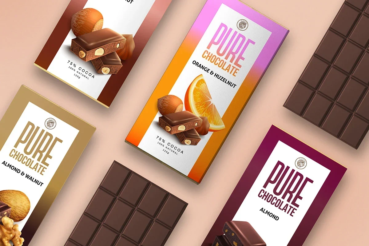 Pure Chocolate packaging design presentation 1