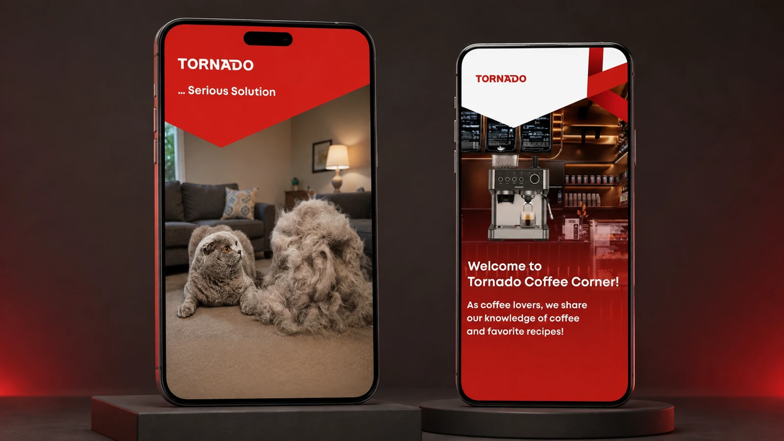 Social campaign displayed across mobile screens