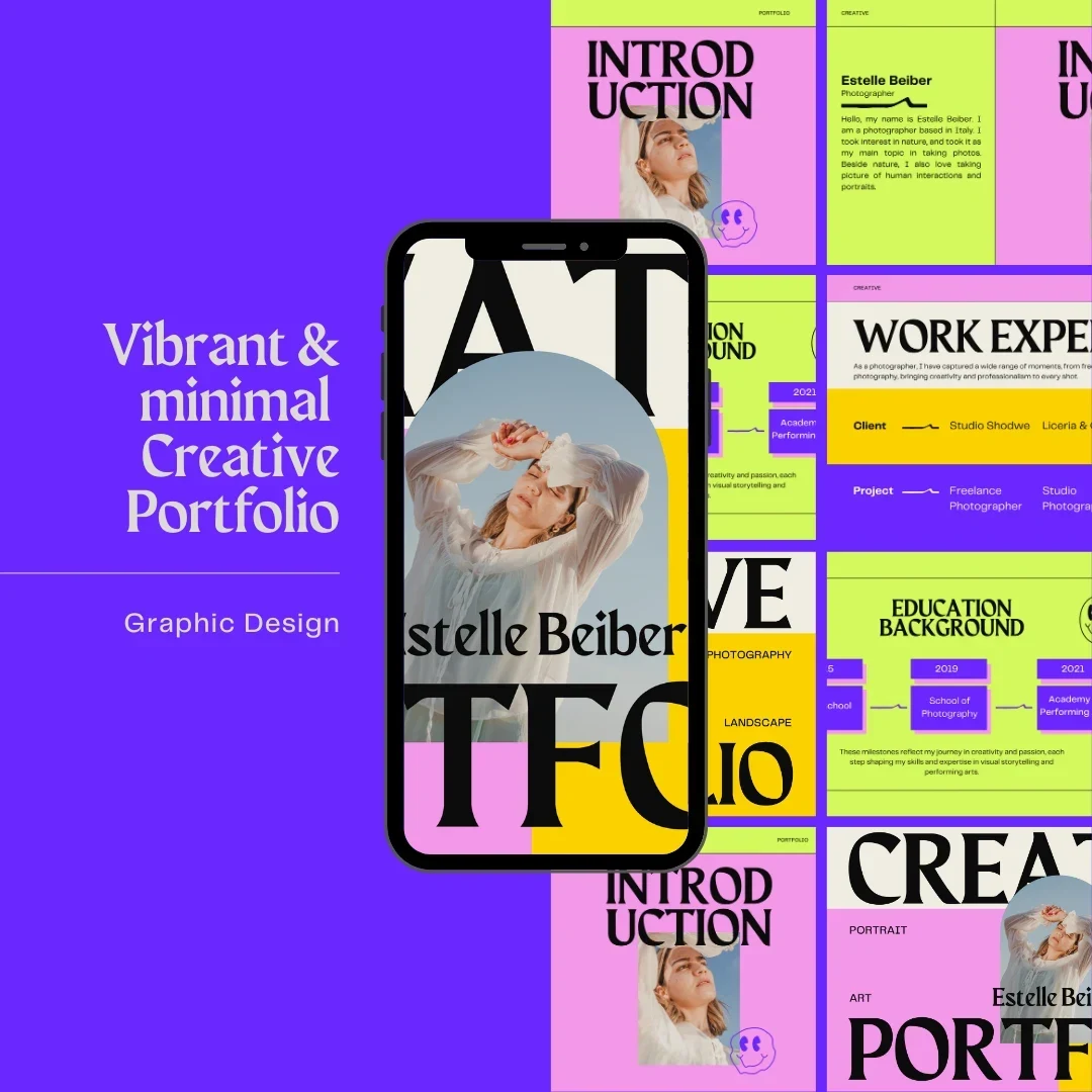 Vibrant Creative Portfolio editorial design presentation 1