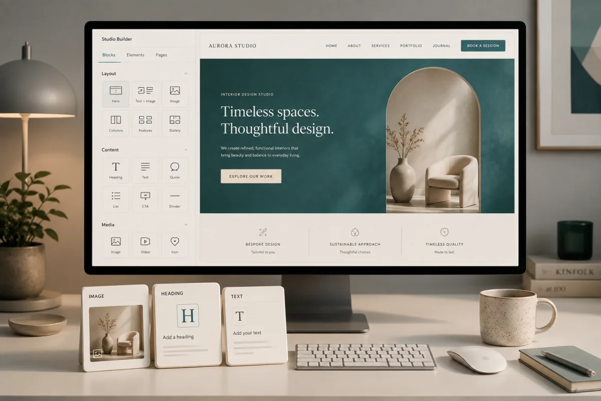 Reusable page components help your team keep the site current.